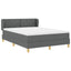 Box spring seng med hovedgærde Mørkegrå 140 x 200 cm Stof