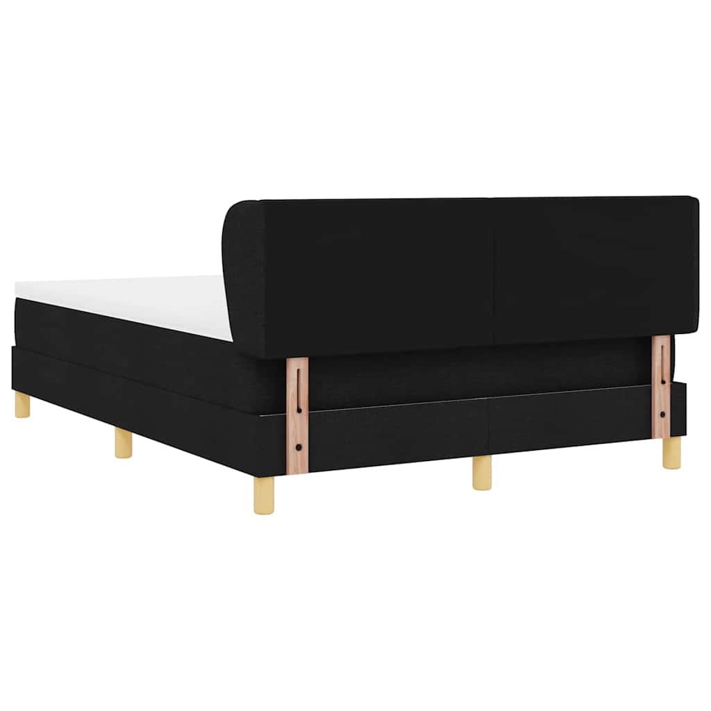 Box spring seng med hovedgærde Sort 140 x 200 cm Stof
