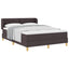 Box spring seng med hovedgærde Mørk Brun 140 x 200 cm Stof