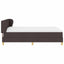 Box spring seng med hovedgærde Mørk Brun 140 x 200 cm Stof