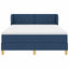 Box spring seng med hovedgærde Blå 140 x 200 cm Stof