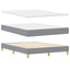 Box spring seng med hovedgærde Lysegrå 160 x 200 cm Stof