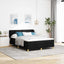 Box spring seng med hovedgærde Sort 160 x 200 cm Stof
