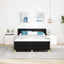 Box spring seng med hovedgærde Sort 160 x 200 cm Stof