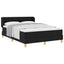 Box spring seng med hovedgærde Sort 160 x 200 cm Stof
