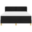 Box spring seng med hovedgærde Sort 160 x 200 cm Stof