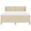 Box spring seng med hovedgærde Creme 160 x 200 cm Stof