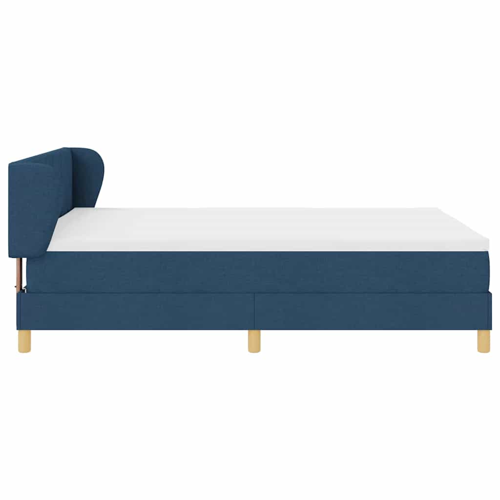 Box spring seng med hovedgærde Blå 160 x 200 cm Stof