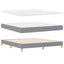 Box spring seng med hovedgærde Lysegrå 180 x 200 cm Stof