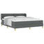 Box spring seng med hovedgærde Mørkegrå 180 x 200 cm Stof