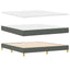 Box spring seng med hovedgærde Mørkegrå 180 x 200 cm Stof