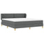 Box spring seng med hovedgærde Mørkegrå 180 x 200 cm Stof