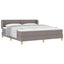 Box spring seng med hovedgærde Gråbrun 180 x 200 cm Stof