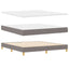 Box spring seng med hovedgærde Gråbrun 180 x 200 cm Stof