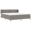Box spring seng med hovedgærde Gråbrun 180 x 200 cm Stof
