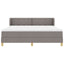 Box spring seng med hovedgærde Gråbrun 180 x 200 cm Stof
