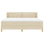 Box spring seng med hovedgærde Creme 180 x 200 cm Stof