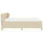 Box spring seng med hovedgærde Creme 180 x 200 cm Stof