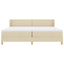 Box spring seng med hovedgærde Creme 200 x 200 cm Stof