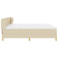 Box spring seng med hovedgærde Creme 200 x 200 cm Stof