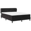 Box spring seng med hovedgærde Sort 140 x 200 cm Fløjl