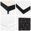 Box spring seng med hovedgærde Sort 160 x 200 cm Fløjl