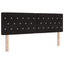 Box spring seng med hovedgærde Sort 160 x 200 cm Fløjl