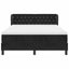 Box spring seng med hovedgærde Sort 160 x 200 cm Fløjl