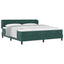 Box spring seng med hovedgærde Mørkegrøn 180 x 200 cm Fløjl