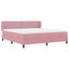 Box spring seng med hovedgærde Lyserød 180 x 200 cm Fløjl