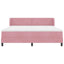Box spring seng med hovedgærde Lyserød 180 x 200 cm Fløjl