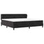 Box spring seng med madras Sort 200 x 200 cm Fløjl