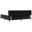 Box spring seng med madras Sort 200 x 200 cm Fløjl