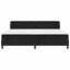 Box spring seng med madras Sort 200 x 200 cm Fløjl