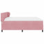 Box spring seng med hovedgærde Lyserød 200 x 200 cm Fløjl