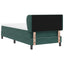 Box spring seng med hovedgærde Mørkegrøn 100 x 200 cm Fløjl