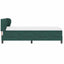 Box spring seng med hovedgærde Mørkegrøn 100 x 200 cm Fløjl