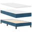 Box spring seng med hovedgærde Mørkeblå 100 x 200 cm Fløjl