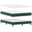 Box spring seng med hovedgærde Mørkegrøn 160 x 200 cm Fløjl