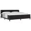 Box spring seng med hovedgærde Sort 200 x 200 cm Fløjl