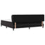 Box spring seng med hovedgærde Sort 200 x 200 cm Fløjl