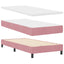 Box spring seng med hovedgærde Lyserød 90 x 200 cm Fløjl