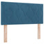 Box spring seng med hovedgærde Mørkeblå 100 x 200 cm Fløjl