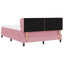 Box spring seng med hovedgærde Lyserød 140 x 200 cm Fløjl