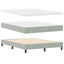 Box spring seng med hovedgærde Lysegrå 160 x 200 cm Fløjl