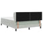 Box spring seng med hovedgærde Lysegrå 160 x 200 cm Fløjl