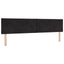 Box spring seng med hovedgærde Sort 200 x 200 cm Fløjl