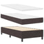 Box spring seng med hovedgærde Mørkebrun 90 x 190 cm Stof