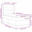 Box spring seng med hovedgærde Mørkebrun 90 x 200 cm Stof