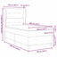 Box spring seng med hovedgærde Mørkebrun 100 x 200 cm Stof